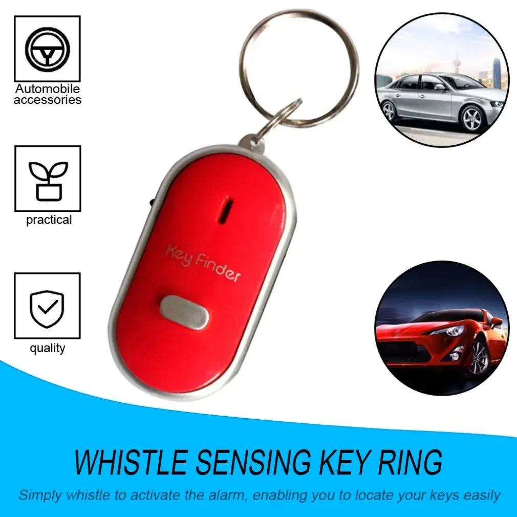 Smart Anti-Lost Key Locator Finder Tracker LED Whistle Key Finder Flashing Beeping Sound Alarm With Keychain Whistle
