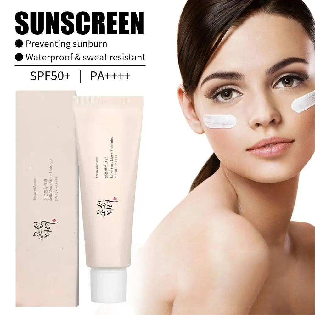 50ml Rice Sunscreen Lightweight Non-Greasy Sensitive Skin Long-Lasting Protection Effective Sun Protection Rice Sunscreen 2025