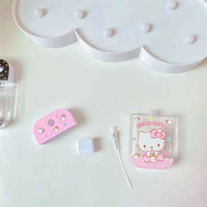 50ml Anime Hello Kitty Sanrio Perfume Spray Bottle Kuromi Cinnamoroll Travel Portable My Melody Cartoon Alcohol Press Bottled