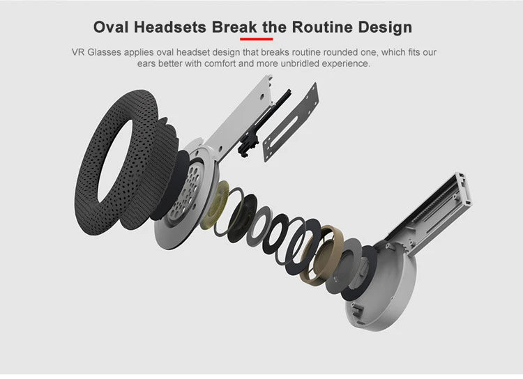 Virtual Reality 3D VR Glasses Headset Phone Viar Device Helmet Lenses Goggles Smart Smartphone Headphone Mobile Game Cell Viewer
