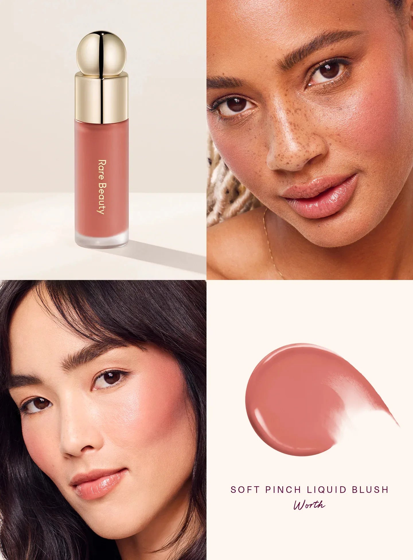 Rare Beauty Lipstick Blush Cream Eyes Liquid Blush Waterproof Mositure Liquid blusher Plump Makeup Face Contour Shadow Blusher