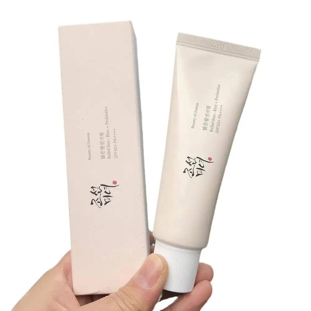 50ml Rice Sunscreen Lightweight Non-Greasy Sensitive Skin Long-Lasting Protection Effective Sun Protection Rice Sunscreen 2025