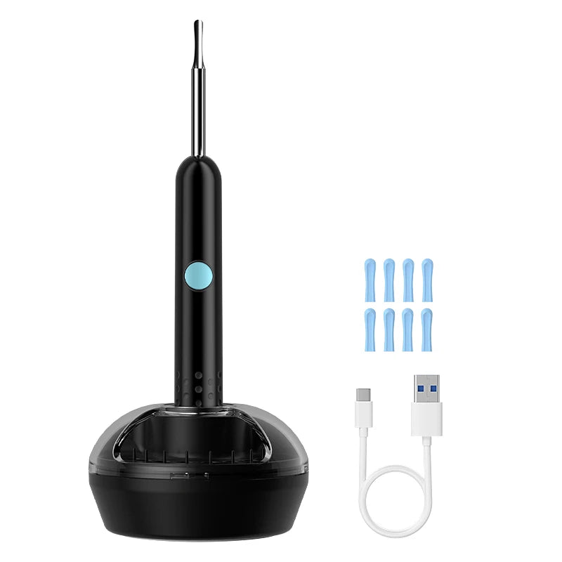 4.2mm WiFi Ear Cleaner Camera for iOS/Android Phones with Ear Spoon Compartmen Endoscope Ear Picker Mini Camera Ear Cleaning Set