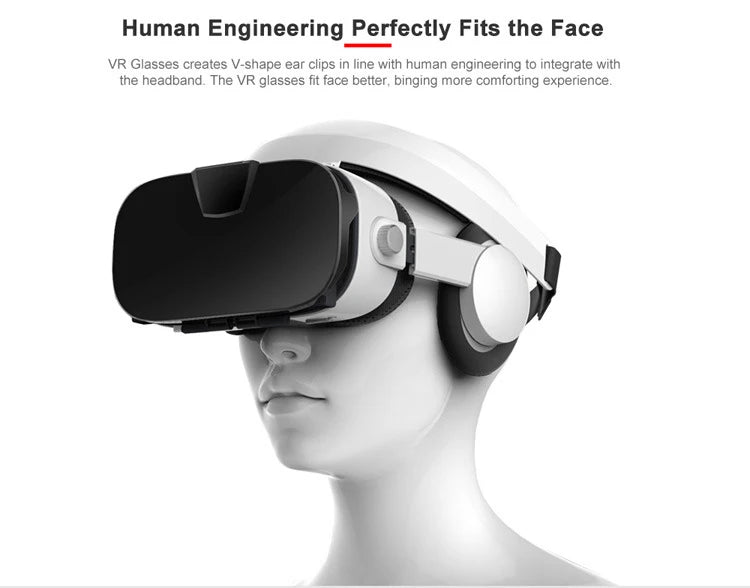 Virtual Reality 3D VR Glasses Headset Phone Viar Device Helmet Lenses Goggles Smart Smartphone Headphone Mobile Game Cell Viewer
