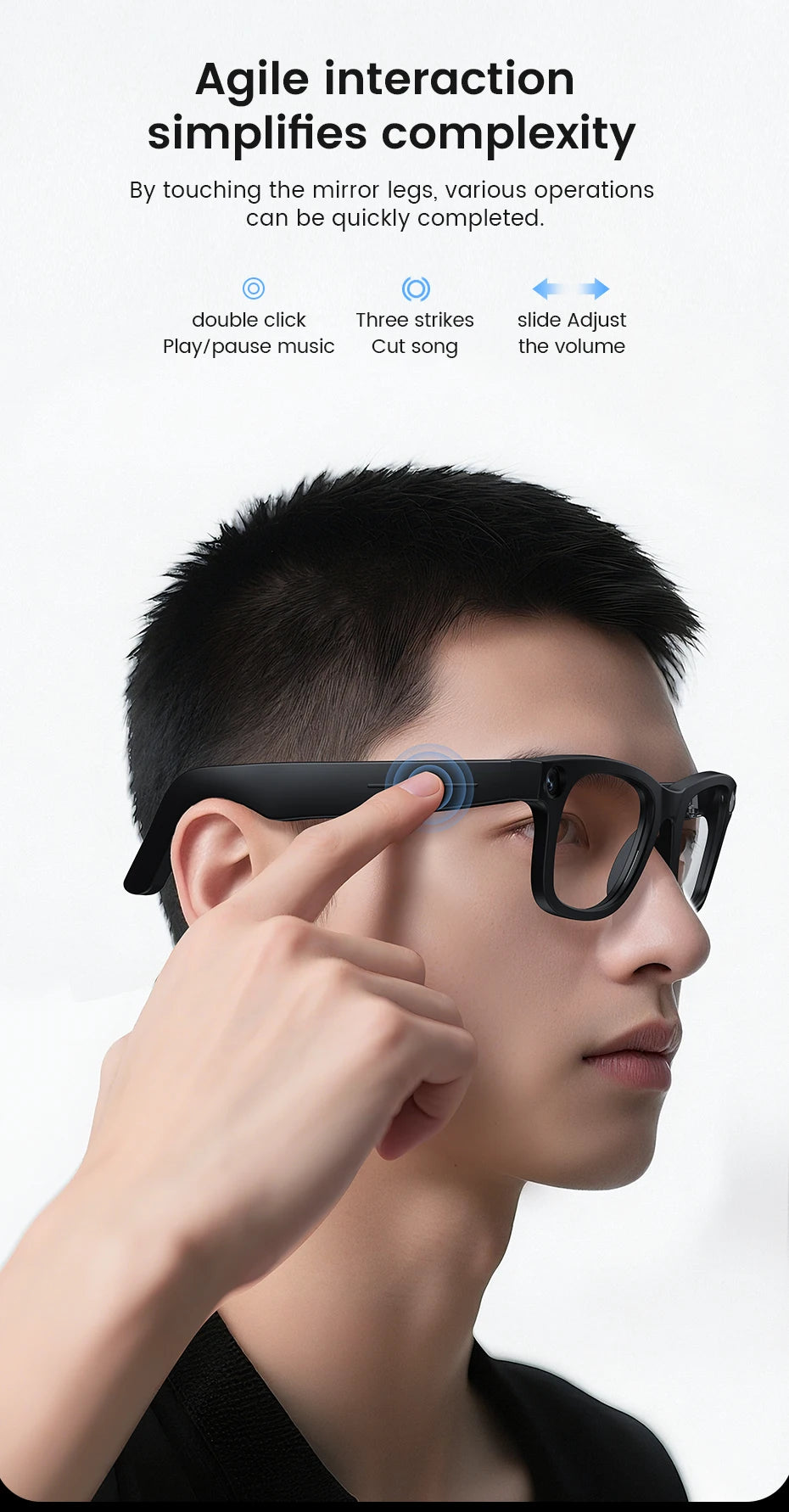 AI Smart Camera Video Recorder Sunglasses Men Women 2025 Translator Headphones Sun Glasses Waterproof Anti Blue Light Eyewear