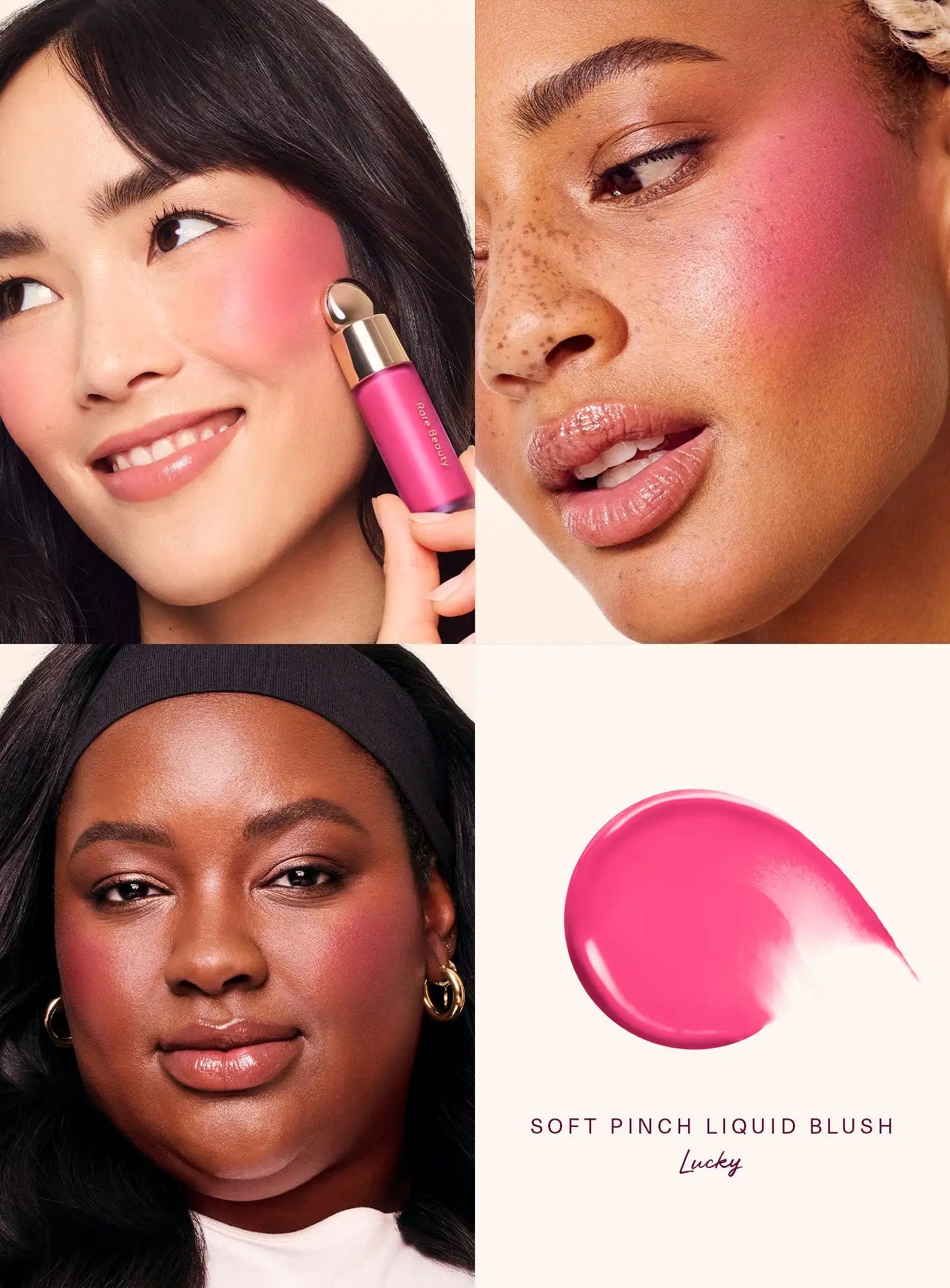 Rare Beauty Lipstick Blush Cream Eyes Liquid Blush Waterproof Mositure Liquid blusher Plump Makeup Face Contour Shadow Blusher
