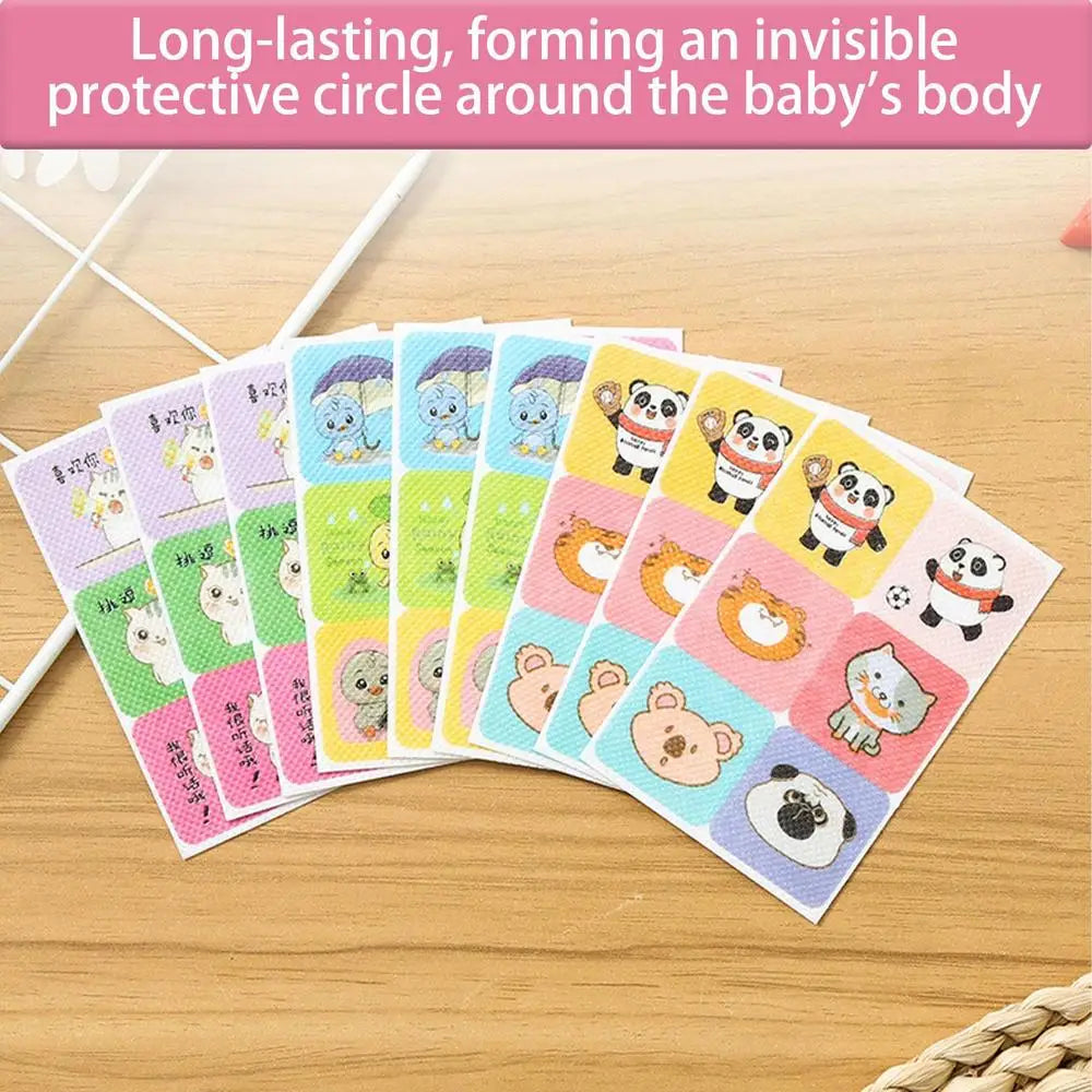 Natural Anti-Bite Patches 240x Natural Long-Lasting Protection Anti Bite Cartoon Stickers Safe Skin Care Itch Relief Patch For