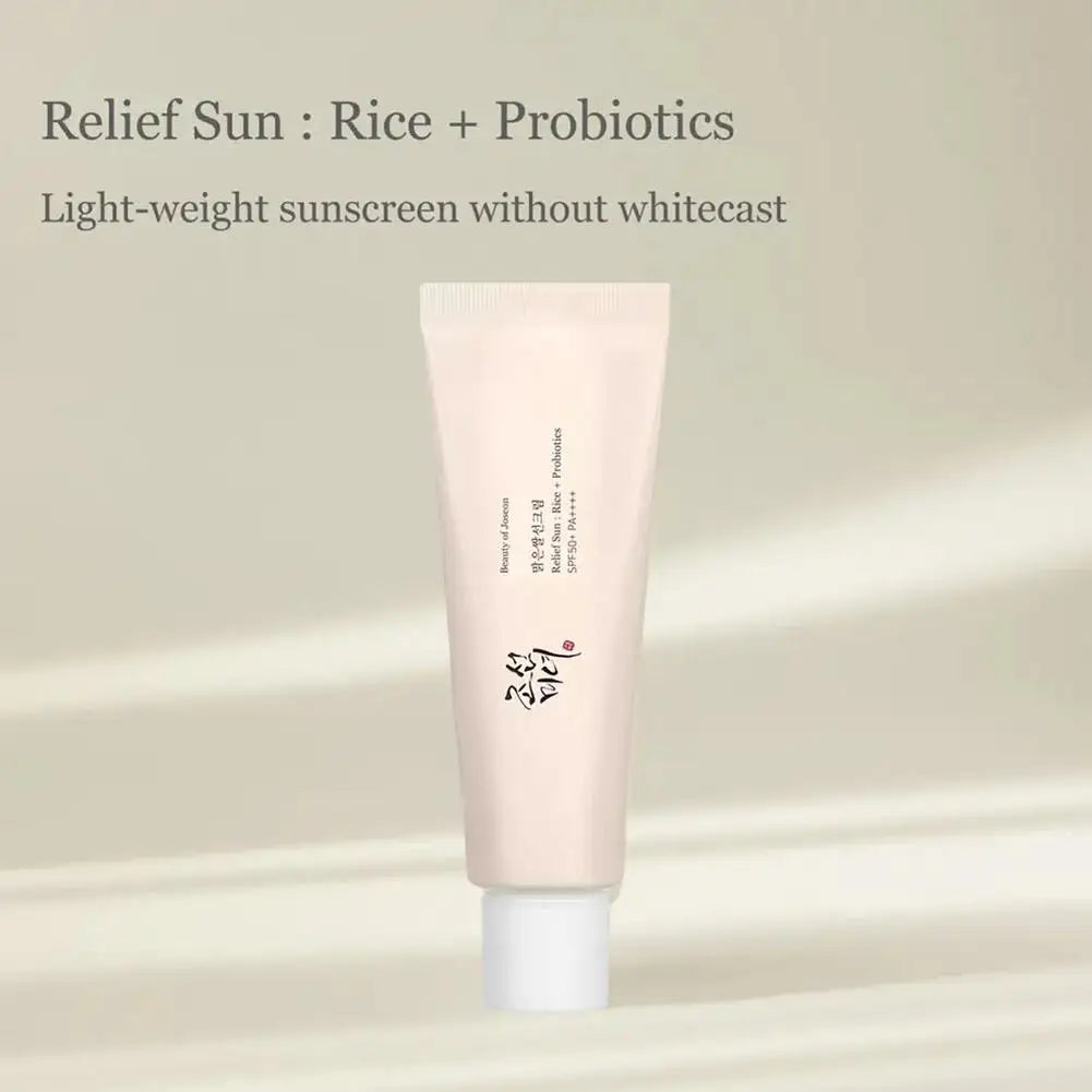 50ml Rice Sunscreen Lightweight Non-Greasy Sensitive Skin Long-Lasting Protection Effective Sun Protection Rice Sunscreen 2025