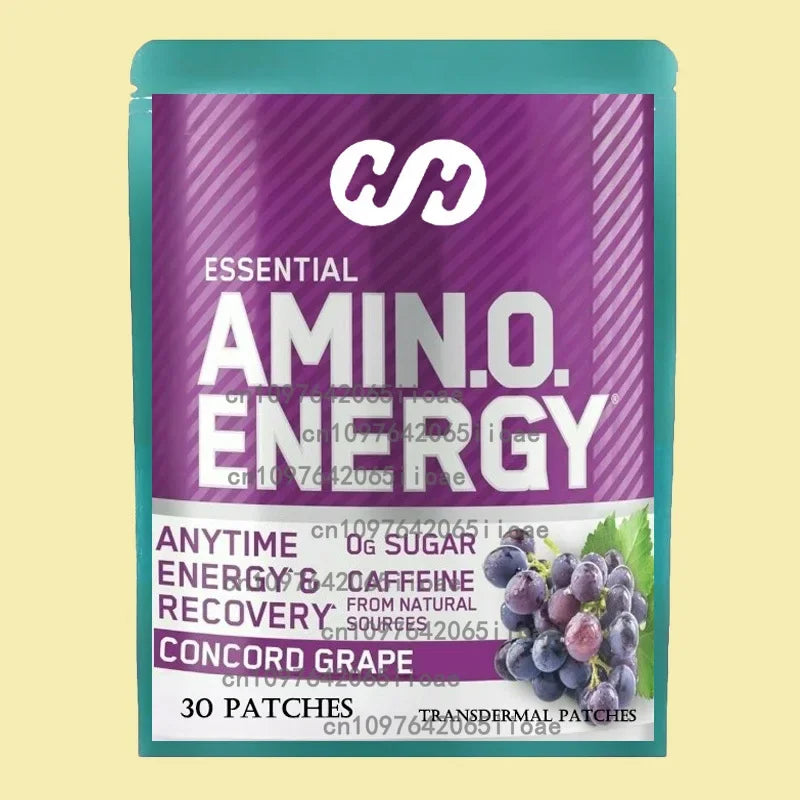 30 Patches Energy Transdermal Patches Supports Energy with B5 and B3 All Natural Vitamins & Mineral Patch