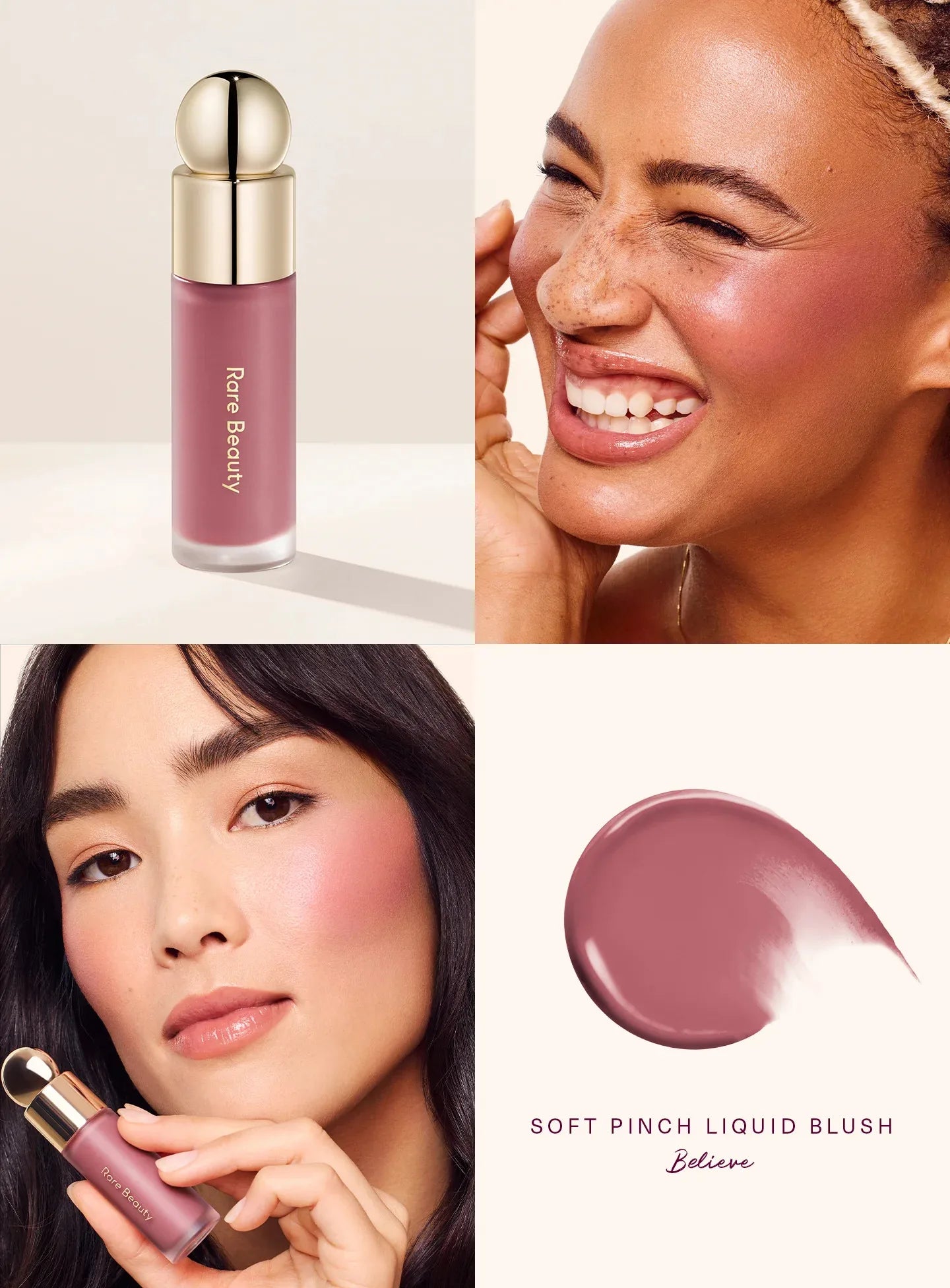 Rare Beauty Lipstick Blush Cream Eyes Liquid Blush Waterproof Mositure Liquid blusher Plump Makeup Face Contour Shadow Blusher