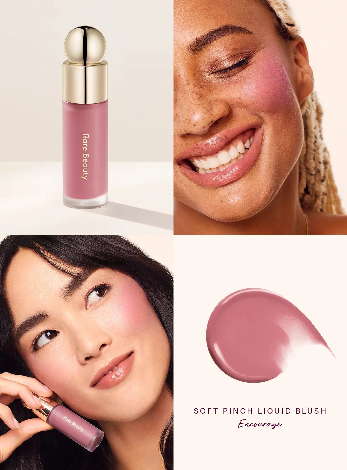 Rare Beauty Lipstick Blush Cream Eyes Liquid Blush Waterproof Mositure Liquid blusher Plump Makeup Face Contour Shadow Blusher