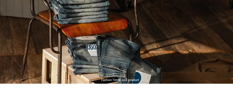 Italian Style Fashion Men Jeans Retro Black Blue Elastic Slim Fit Ripped Jeans Men Trousers Vintage Designer Casual Denim Pants
