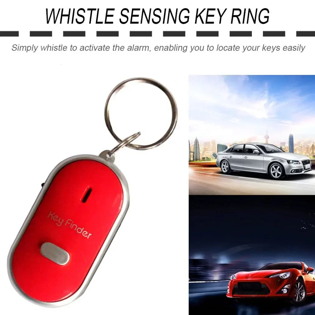 Smart Anti-Lost Key Locator Finder Tracker LED Whistle Key Finder Flashing Beeping Sound Alarm With Keychain Whistle