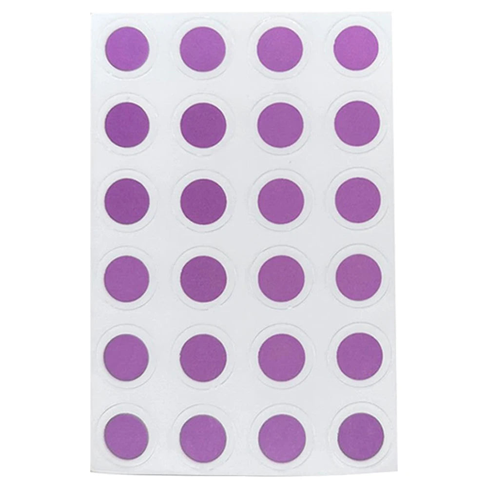 24PCS Round Shaped Sunblock Patches Stickers UV Detecting Sun Patch Sunburn Alert Patches for Beaches Parks Picnic and Hiking