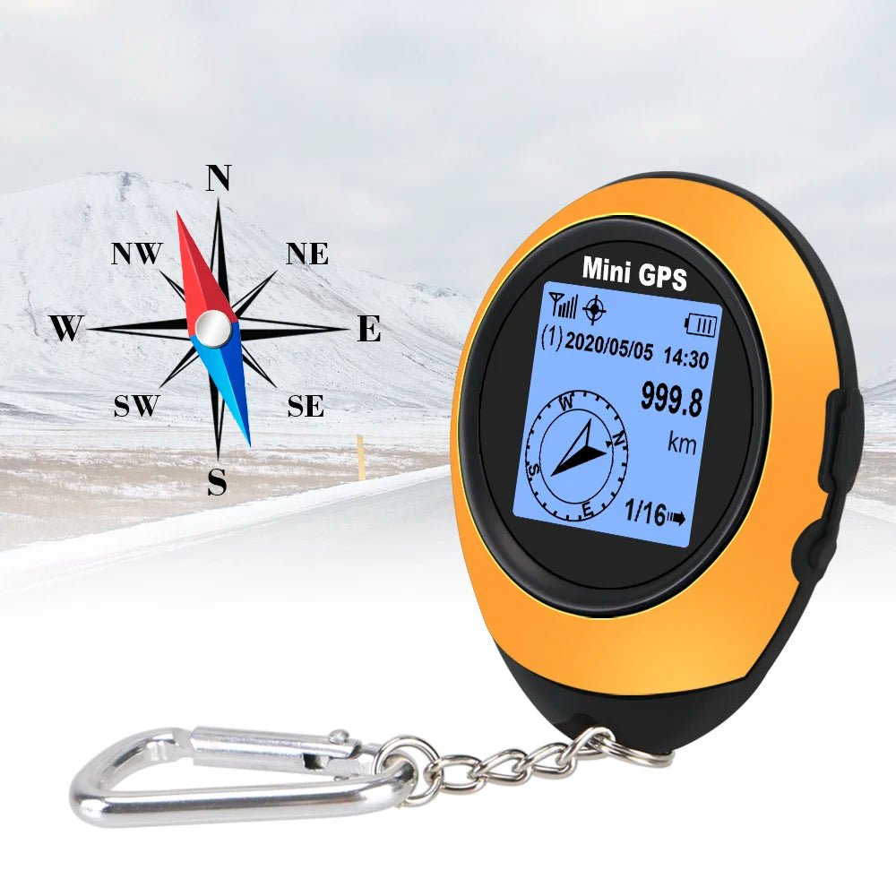 High-Precision Satellite Mini Handheld GPS Coordinates Compass Altitude Locator Navigator Outdoor Sports Travel Hiking Tracking