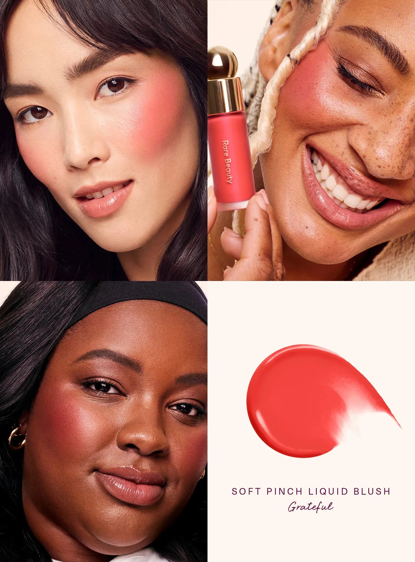 Rare Beauty Lipstick Blush Cream Eyes Liquid Blush Waterproof Mositure Liquid blusher Plump Makeup Face Contour Shadow Blusher