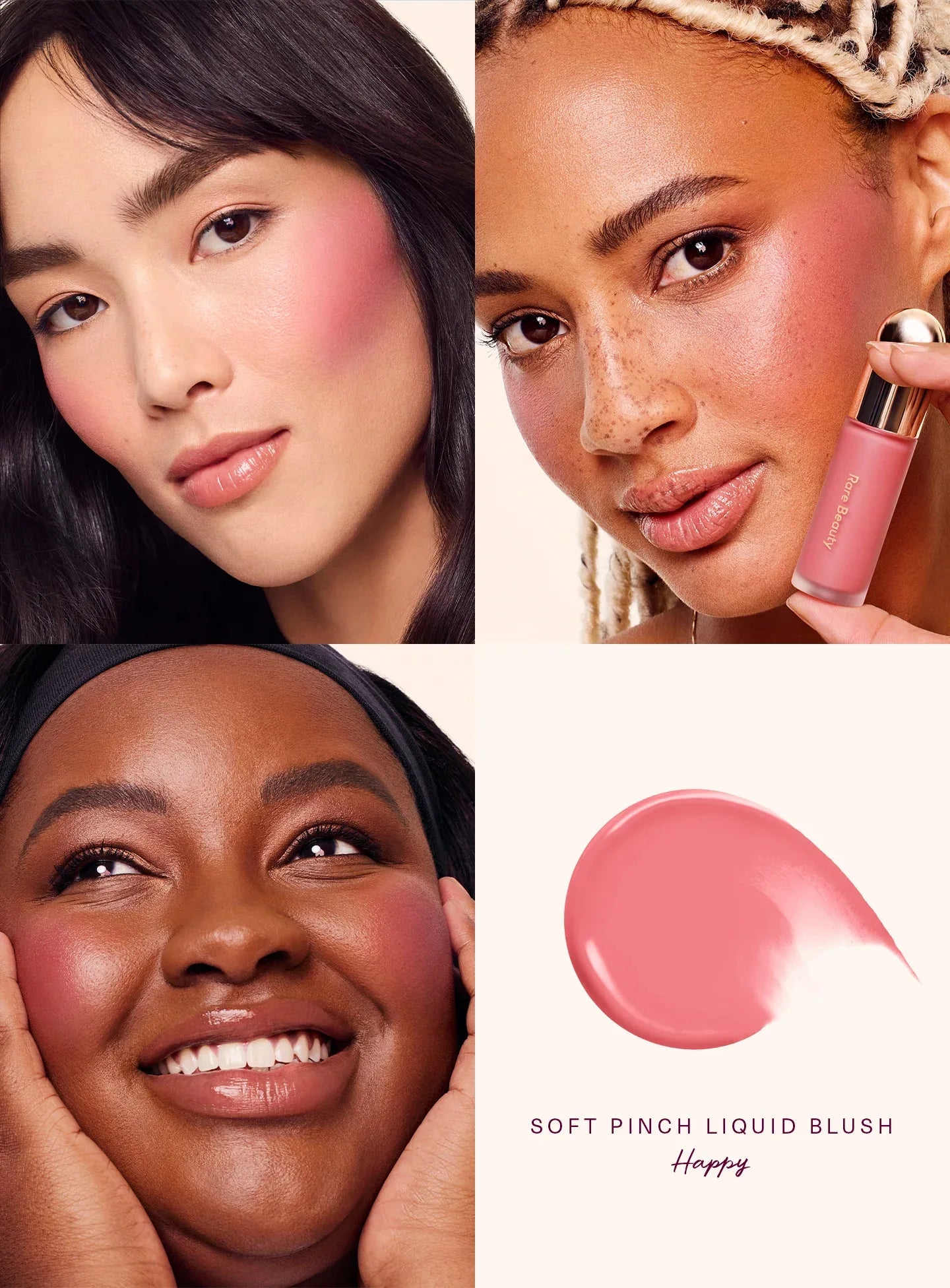 Rare Beauty Lipstick Blush Cream Eyes Liquid Blush Waterproof Mositure Liquid blusher Plump Makeup Face Contour Shadow Blusher