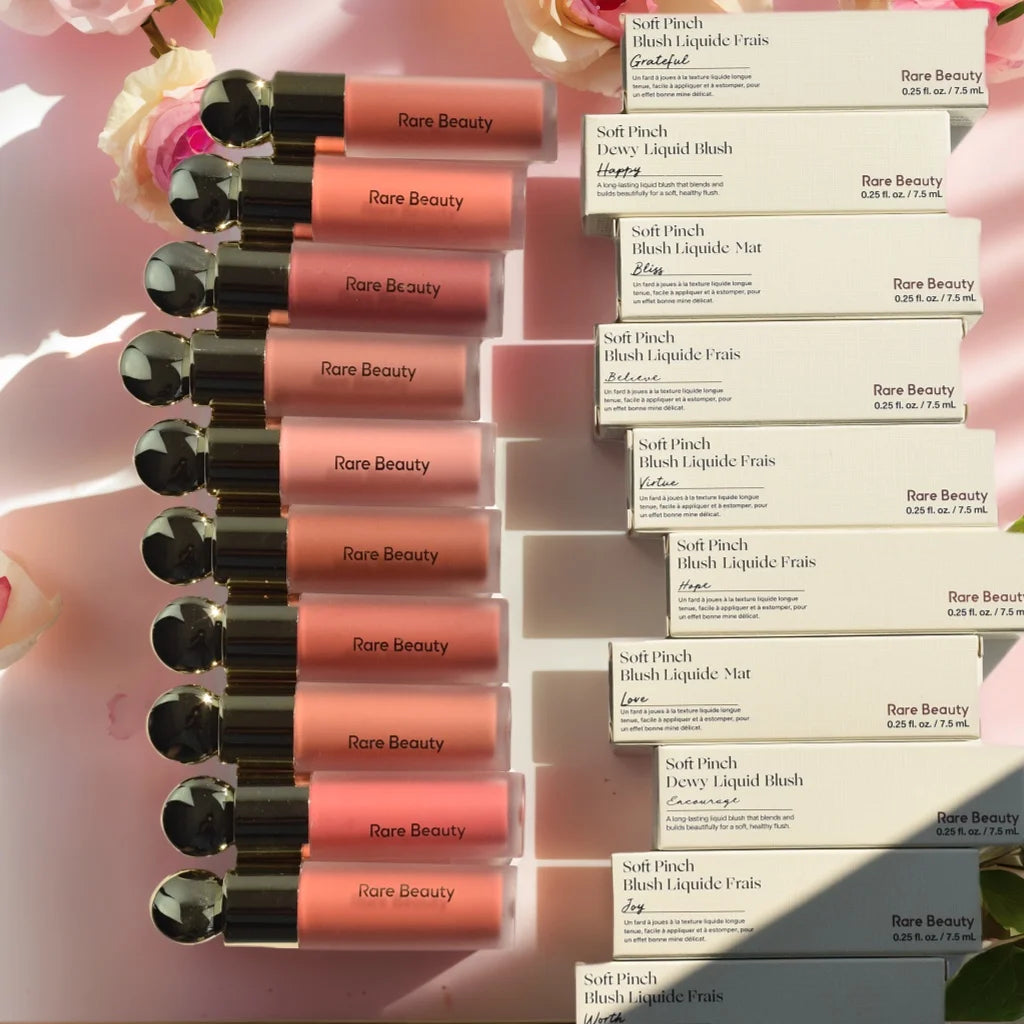 Rare Beauty Lipstick Blush Cream Eyes Liquid Blush Waterproof Mositure Liquid blusher Plump Makeup Face Contour Shadow Blusher