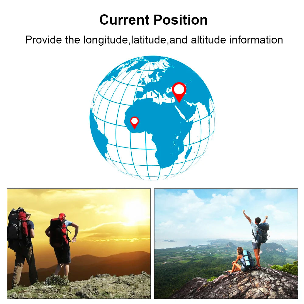 High-Precision Satellite Mini Handheld GPS Coordinates Compass Altitude Locator Navigator Outdoor Sports Travel Hiking Tracking