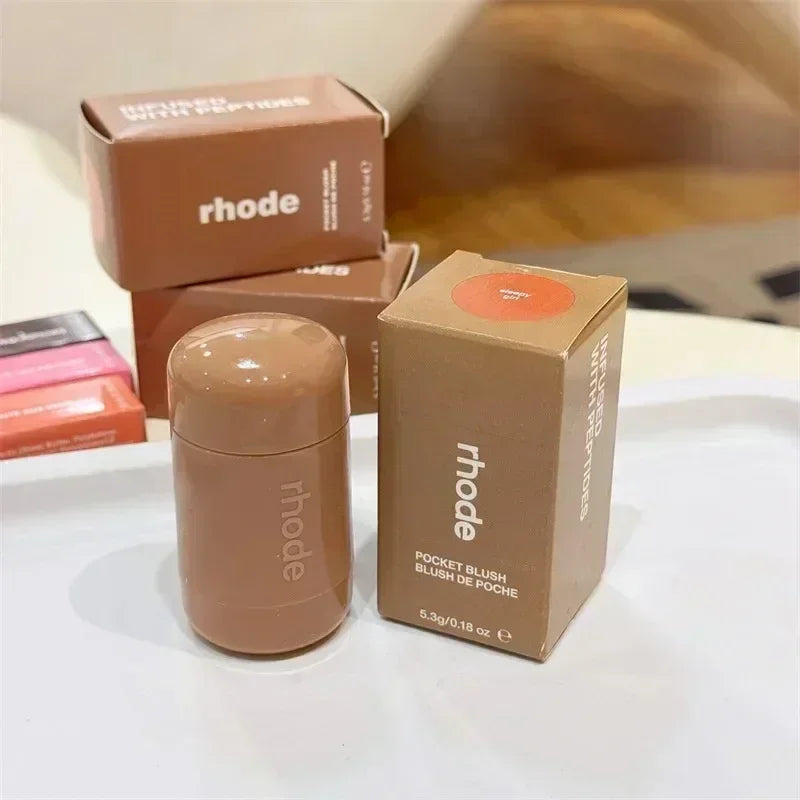 Brand Summer Limit New Lemontini Raspberry Plum Lip Gloss Pocket Blush Stick Non-fading Waterproof Blusher Moisturizing Lipstick