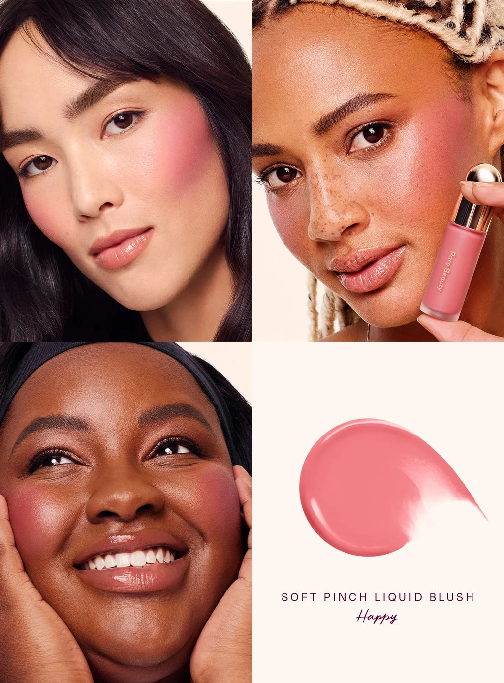 Rare Beauty Lipstick Blush Cream Eyes Liquid Blush Waterproof Mositure Liquid blusher Plump Makeup Face Contour Shadow Blusher