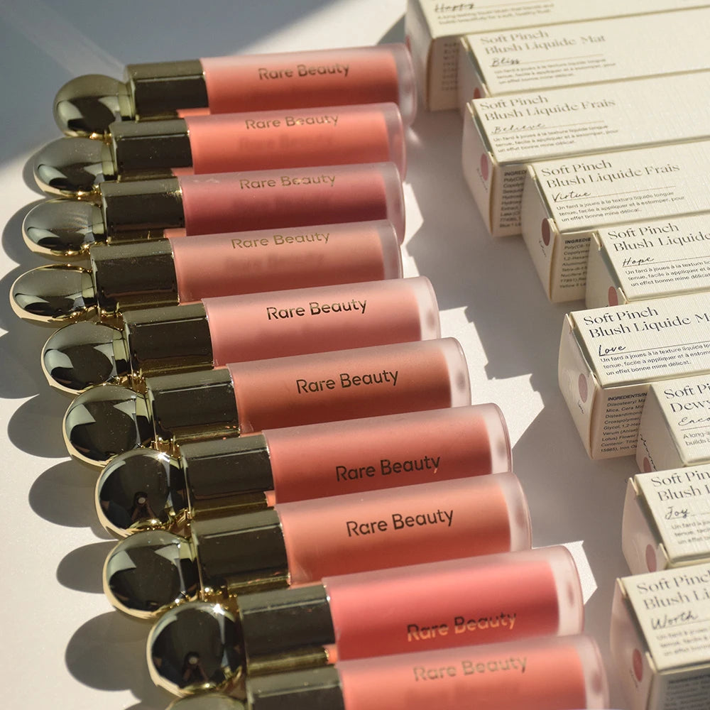 Rare Beauty Lipstick Blush Cream Eyes Liquid Blush Waterproof Mositure Liquid blusher Plump Makeup Face Contour Shadow Blusher