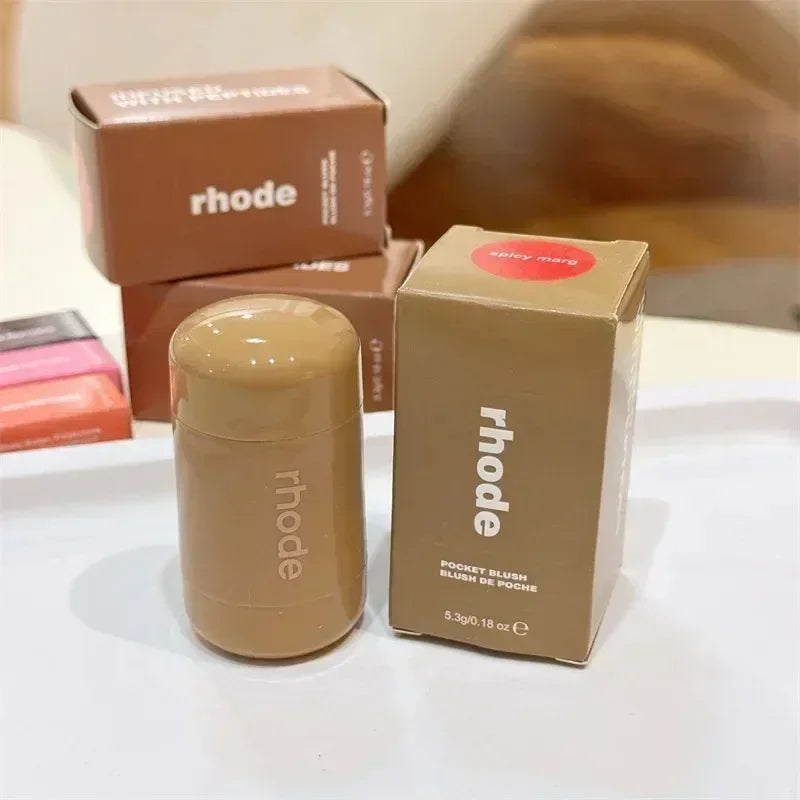 Brand Summer Limit New Lemontini Raspberry Plum Lip Gloss Pocket Blush Stick Non-fading Waterproof Blusher Moisturizing Lipstick