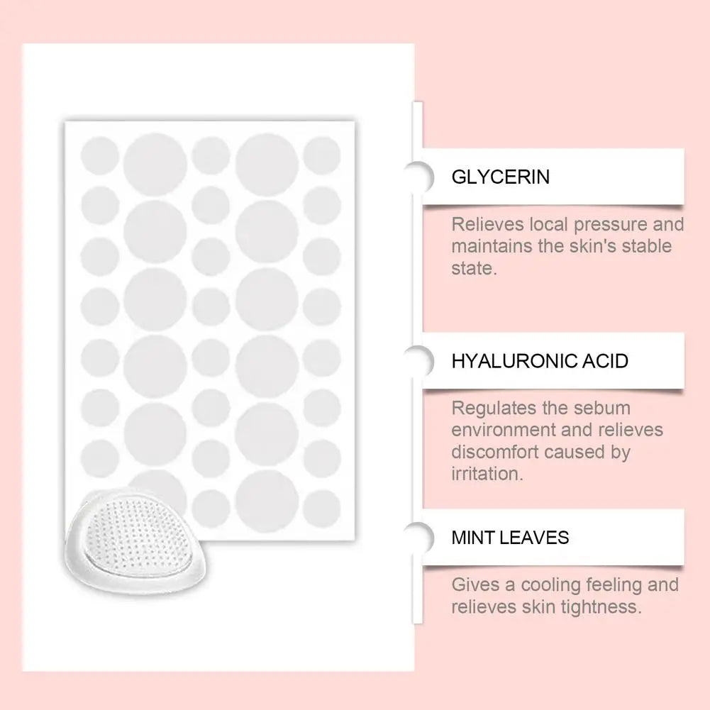 144PCs Face Patches For Pimples Microneedles Drying Patch Blemish Covering Stickers Invisible Spot Care Beauty Face Care Tool