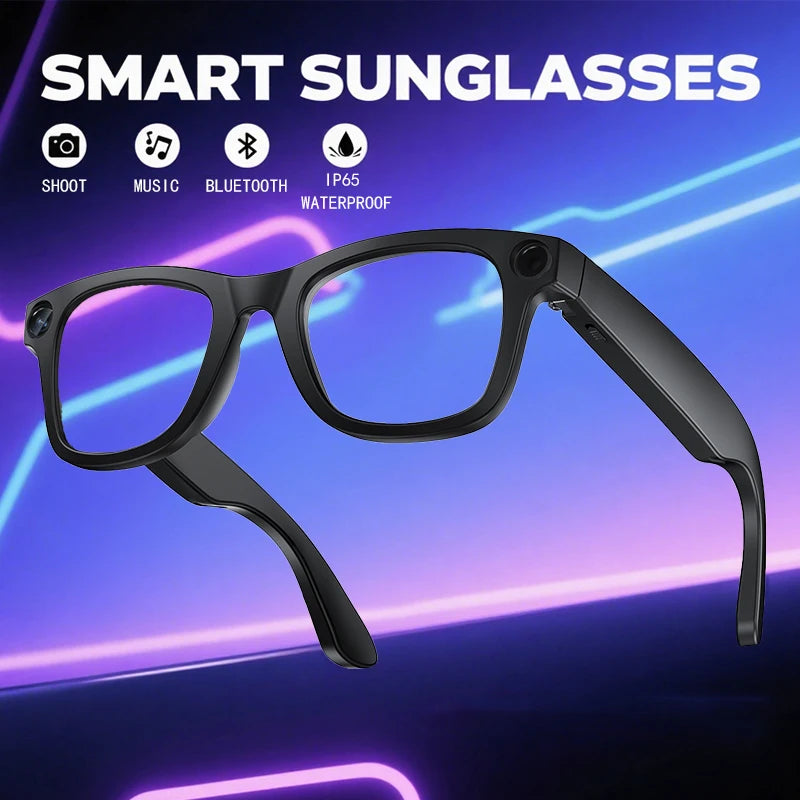 AI Smart Camera Video Recorder Sunglasses Men Women 2025 Translator Headphones Sun Glasses Waterproof Anti Blue Light Eyewear